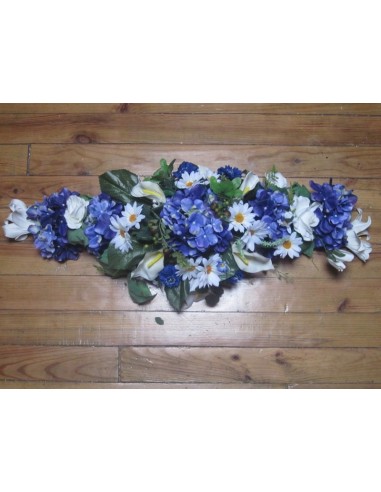 LOT Bouquet de mariage: décoration de table ou voiture bleu / ivoire