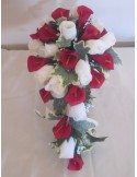 Bouquet de Mariée Tombant romantique avec des Arums et Roses