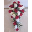 Bouquet de Mariée Tombant romantique avec des Arums et Roses