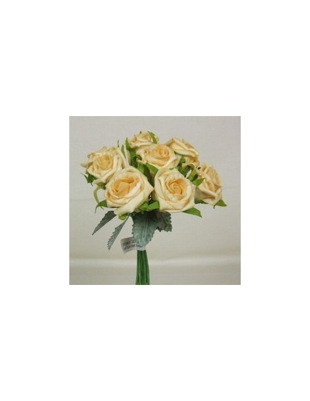 Bouquet de Mariée rond "Lola" avec belles roses avec diamants