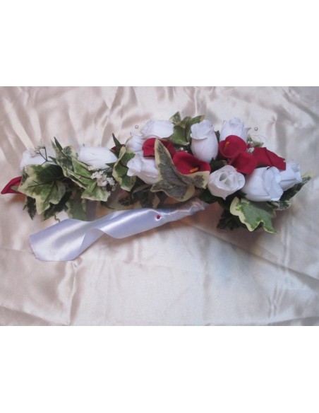 Bouquet de Mariée Tombant romantique avec des Arums et Roses
