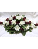 Décoration pour voiture de mariée avec des Roses, Perles et feuilles