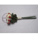 Bouquet de mariée "tiges longues" avec des roses, strass et tiges