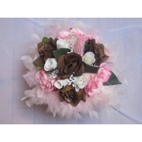 Bouquet mariée rose chocolat