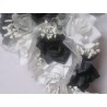 Bouquet mariée noir argent