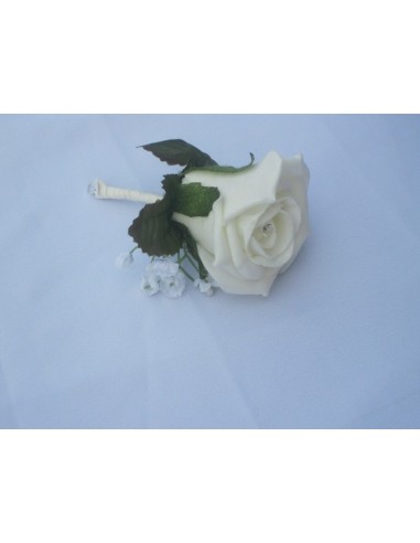 Bouquet de Mariée Rond fait avec de roses et diamants fantaisie