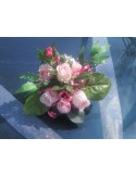 Décoration de voiture pour mariage couleur rose ou bordeaux