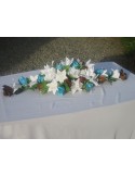 Décoration de mariage pour tables avec de belles roses et lys