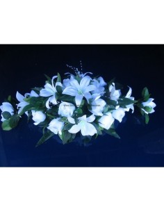 Décoration de voiture ou de table de Mariage Élégant avec roses,lys 2