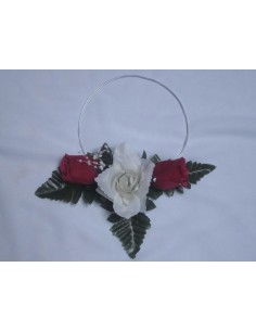 Bouquet pour mariage "sac à main" avec de belles fleurs et feuilles