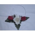 Bouquet pour mariage "sac à main" avec de belles fleurs et feuilles