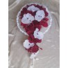 bouquet mariée bordeaux blanc orchidée