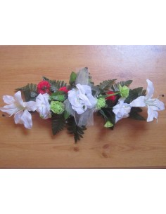 Décoration de fleurs pour table de mariage, 60cm, rouge et vert