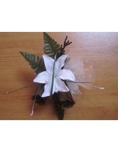 Composition florale pour table de mariage de 18cm, couleur chocolat