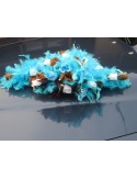 Décoration de table ou de voiture pour votre mariage avec des plumes