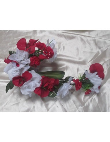 Bouquet de Mariage Original Rouge style Cascade avec des Roses