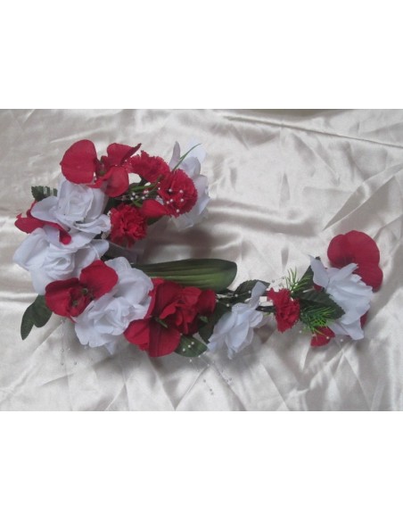 Bouquet de Mariage Original Rouge style Cascade avec des Roses