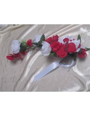 Bouquet de Mariage Original Rouge style Cascade avec des Roses