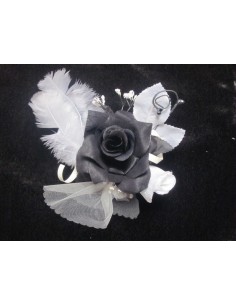 Centre de table pour mariage thème: noir et blanc diamêtre: 17cm