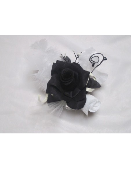 Centre de table pour mariage thème: noir et blanc diamêtre: 17cm