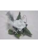 Centre de table pour cérémonie, mariage thème blanc, argent