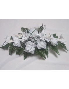 Décoration de Table de mariée thème blanc argent de 50cm