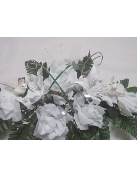 Décoration de Table de mariée thème blanc argent de 50cm