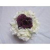 Bouquet prune / ivoire 
