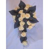 Bouquet mariée noir jaune